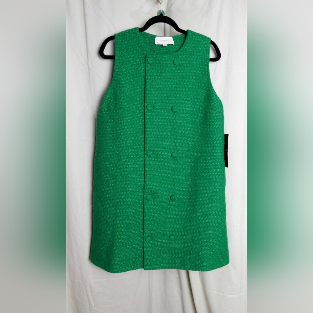 NWT Emerald Green Tweed Bianca Dress Size XL  by Pomander Place - Picture 2 of 10
